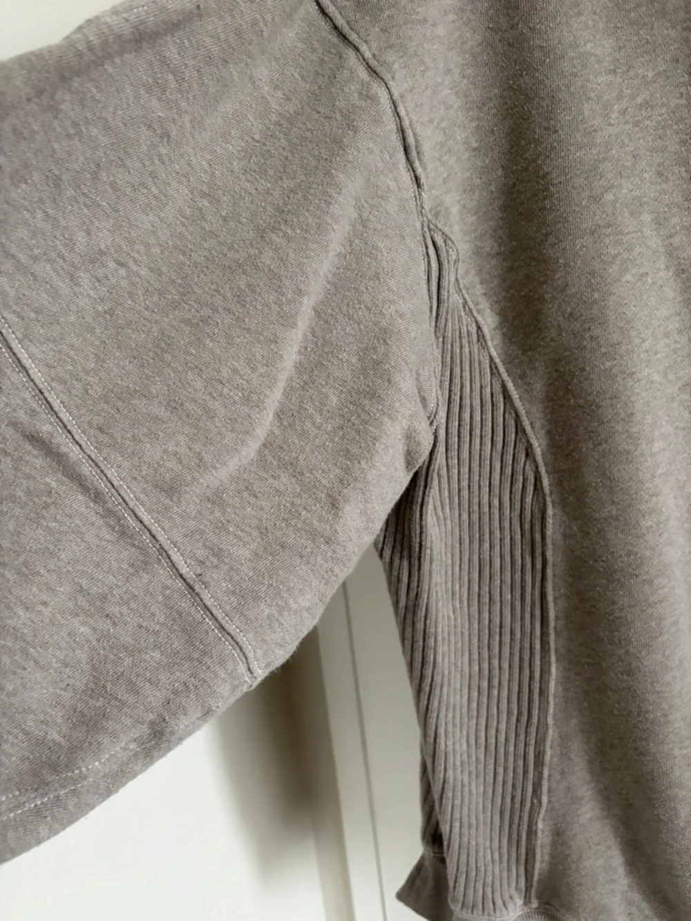 Aerie Très Chic Sweatshirt in Taupe - Picture 4 of 4